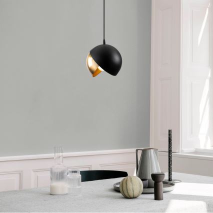 Chandelier on a string BERCESTE 1xE27/40W/230V black/gold