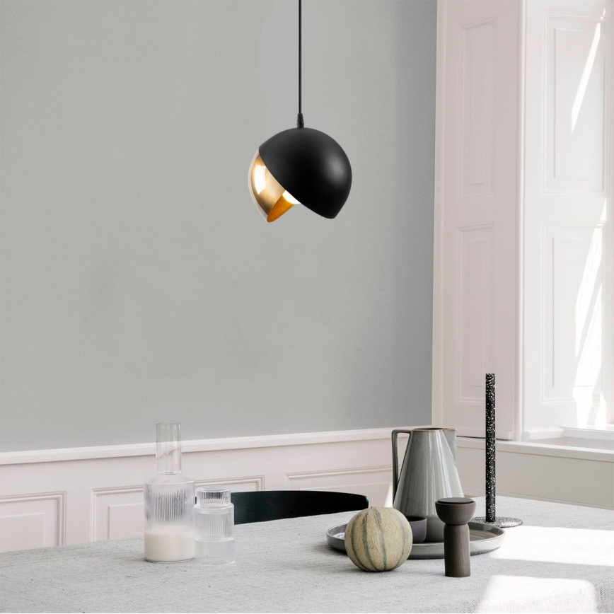 Chandelier on a string BERCESTE 1xE27/40W/230V black/gold