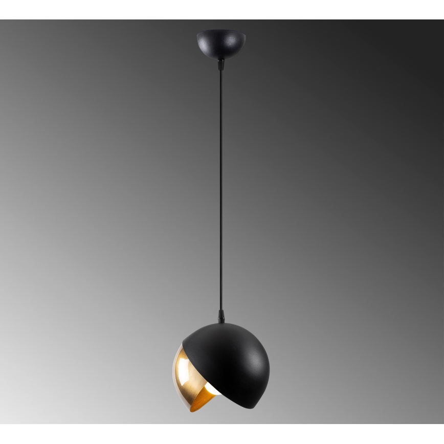 Chandelier on a string BERCESTE 1xE27/40W/230V black/gold