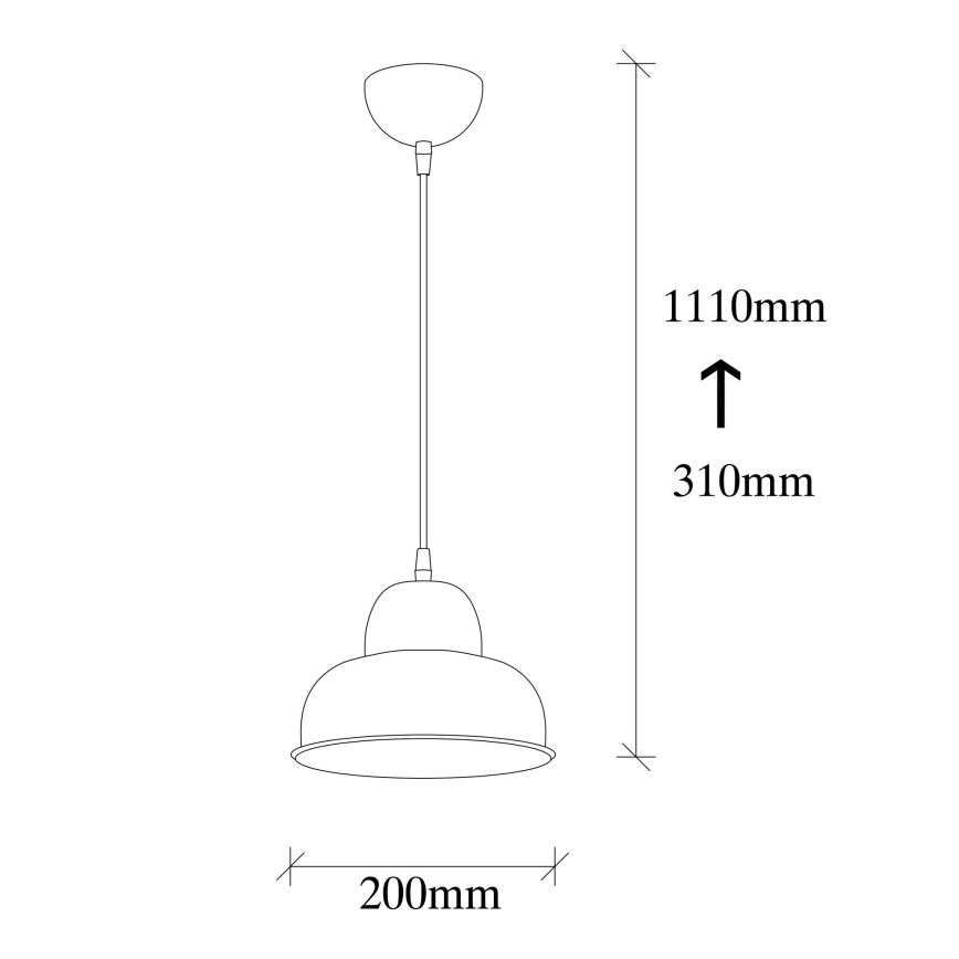 Chandelier on a string BERCESTE 1xE27/40W/230V gold