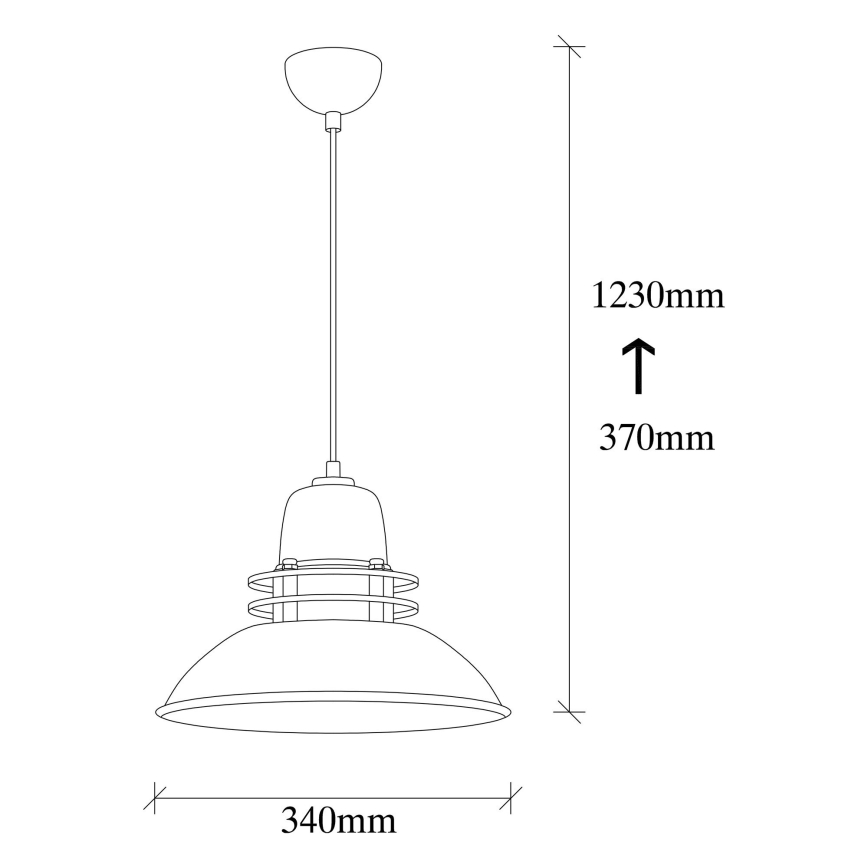 Chandelier on a string BERCESTE 1xE27/40W/230V