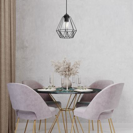 Chandelier on a string BERGEN 1xE27/60W/230V black