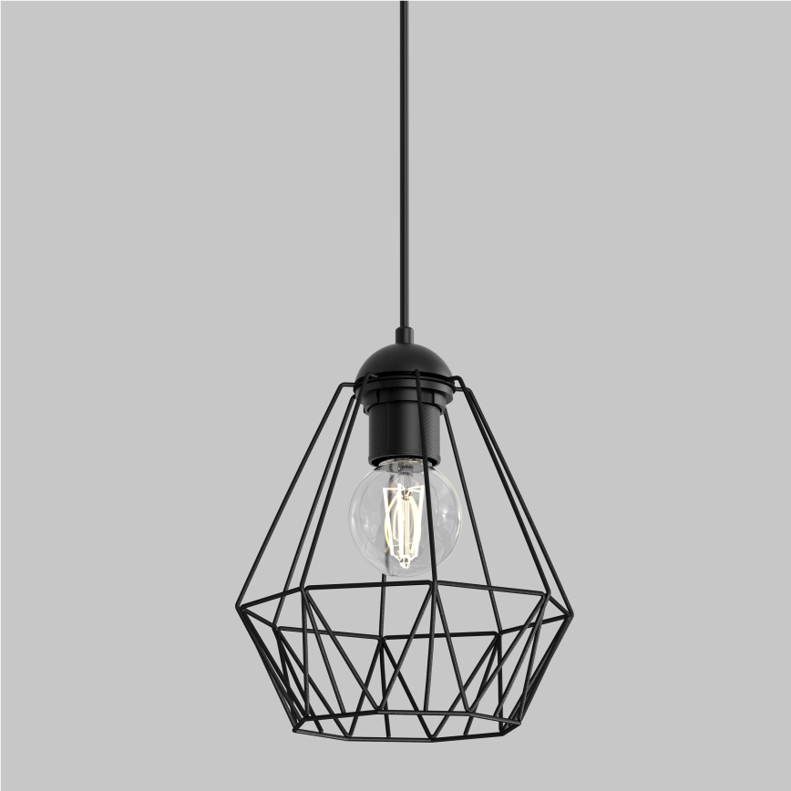 Chandelier on a string BERGEN 1xE27/60W/230V black