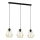 Chandelier on a string BERGEN 3xE27/60W/230V black/gold