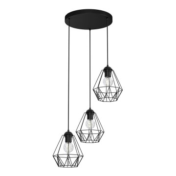 Chandelier on a string BERGEN 3xE27/60W/230V black