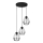 Chandelier on a string BERGEN 3xE27/60W/230V black