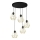 Chandelier on a string BERGEN 5xE27/60W/230V black/golden