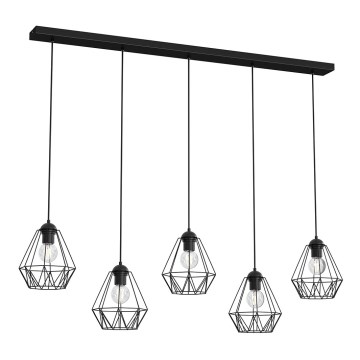 Chandelier on a string BERGEN 5xE27/60W/230V black