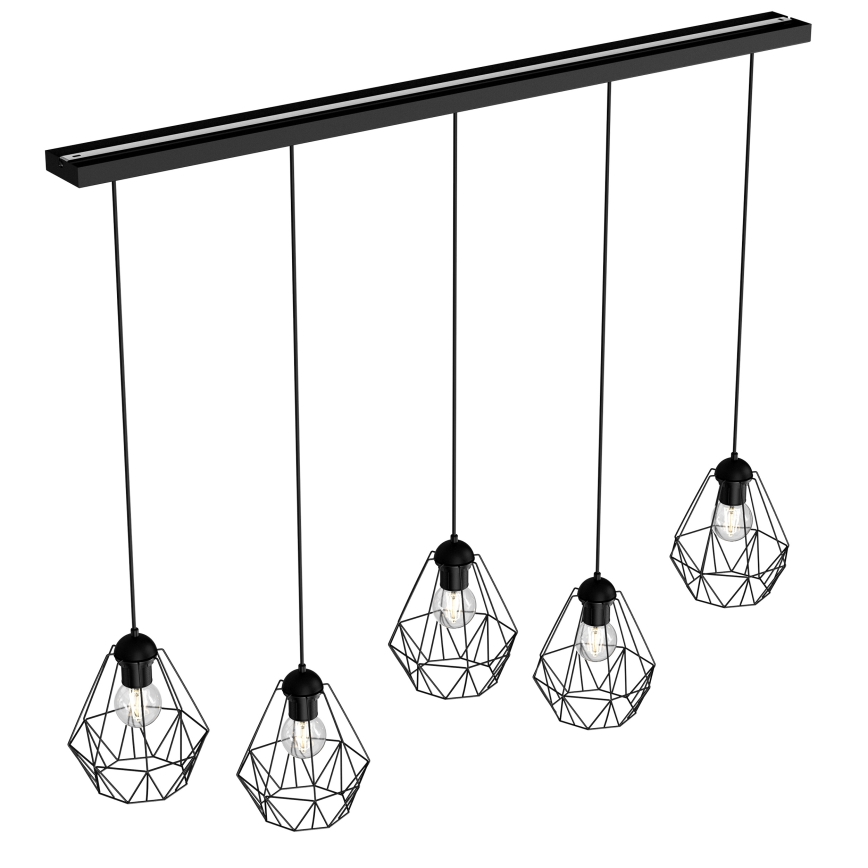 Chandelier on a string BERGEN 5xE27/60W/230V black