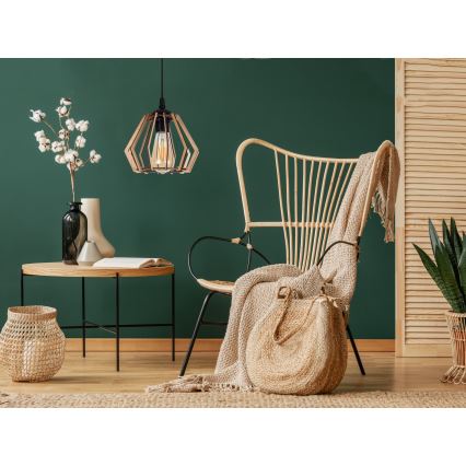 Chandelier on a string BERGO 1xE27/60W/230V black