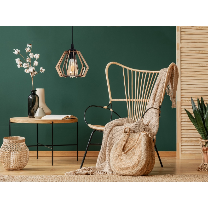 Chandelier on a string BERGO 1xE27/60W/230V black