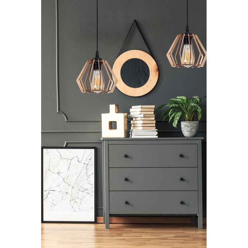 Chandelier on a string BERGO 1xE27/60W/230V black