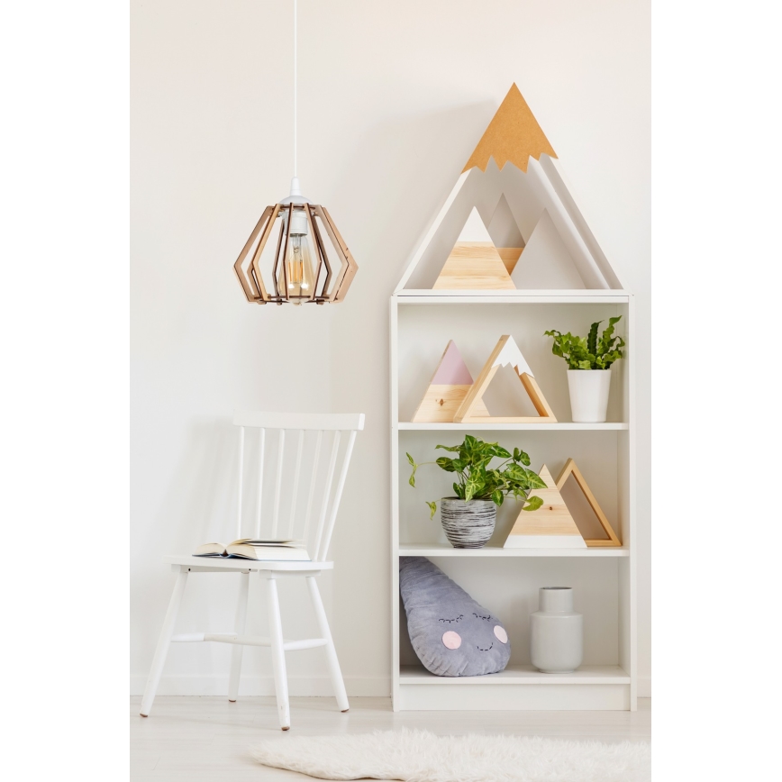 Chandelier on a string BERGO 1xE27/60W/230V white