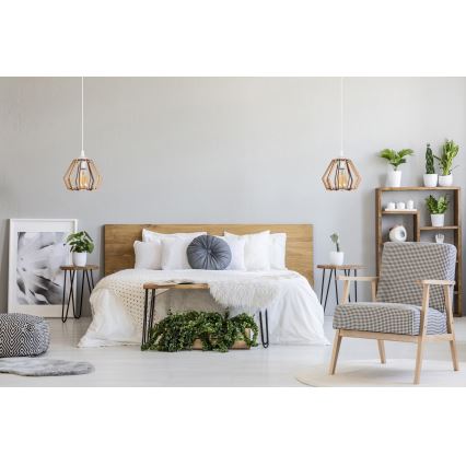 Chandelier on a string BERGO 1xE27/60W/230V white