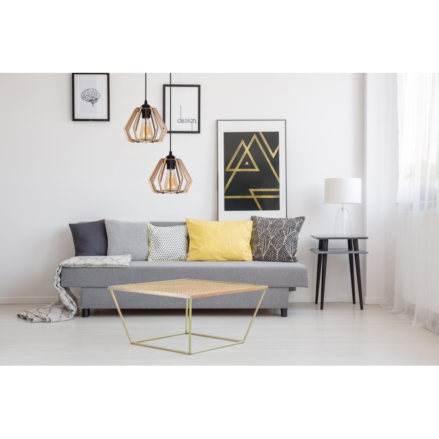 Chandelier on a string BERGO 2xE27/60W/230V black