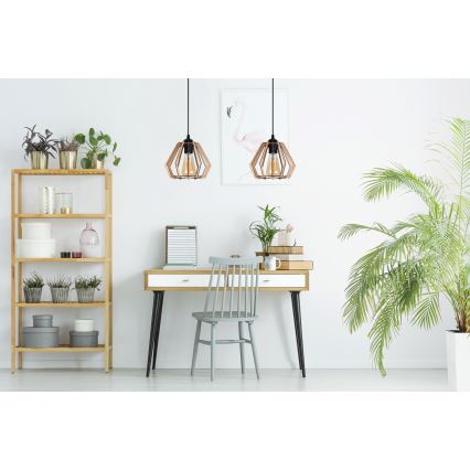 Chandelier on a string BERGO 2xE27/60W/230V black