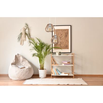 Chandelier on a string BERGO 2xE27/60W/230V white