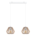 Chandelier on a string BERGO 2xE27/60W/230V white