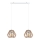 Chandelier on a string BERGO 2xE27/60W/230V white