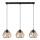 Chandelier on a string BERGO 3xE27/60W/230V black