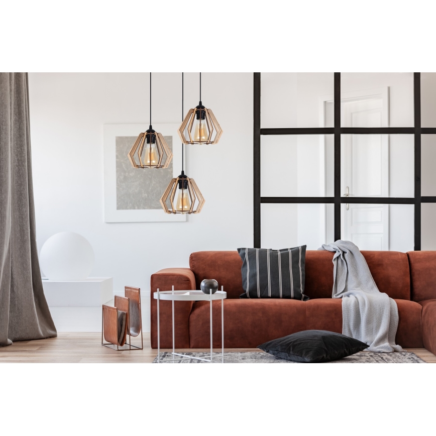 Chandelier on a string BERGO 3xE27/60W/230V black