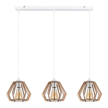 Chandelier on a string BERGO 3xE27/60W/230V white