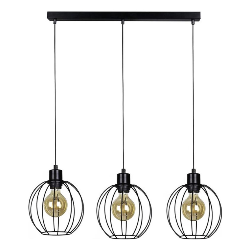 Chandelier on a string BERIS 3xE27/60W/230V oak