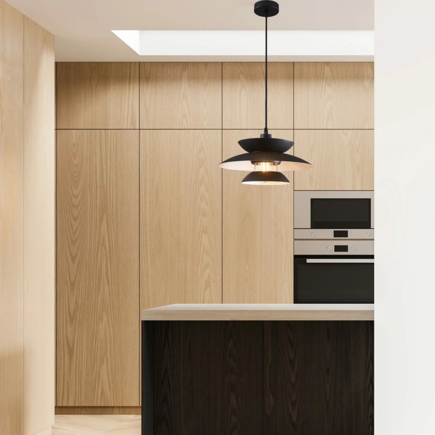 Chandelier on a string BERIT 1xE27/20W/230V black