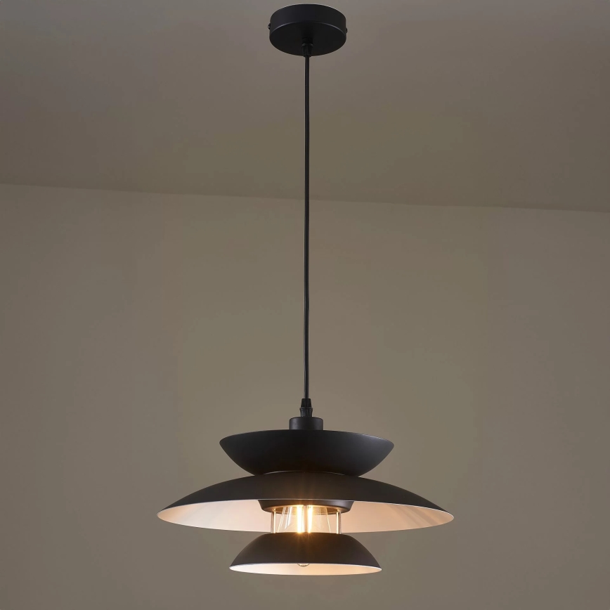 Chandelier on a string BERIT 1xE27/20W/230V black