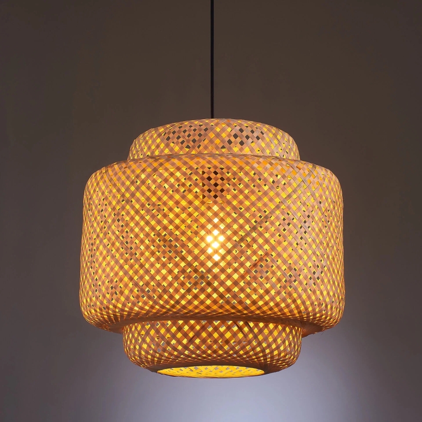 Chandelier on a string BERTA 1xE27/20W/230V d. 40 cm bamboo