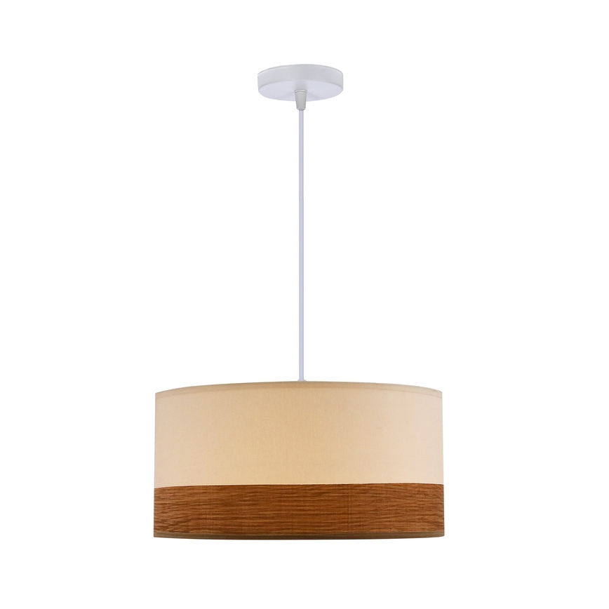 Chandelier on a string BIANCO 1xE27/40W/230V white/brown