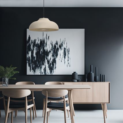 Chandelier on a string BILBAO 1xE27/15W/230V d. 40 cm beige