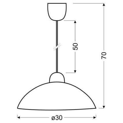 Chandelier on a string BILBAO 1xE27/60W/230V