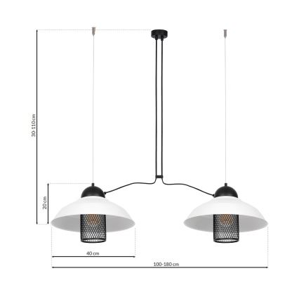 Chandelier on a string BJORN 2xE27/60W/230V