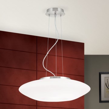 Chandelier on a string BLANC 2xE27/60W/230V d. 49 cm matte chrome