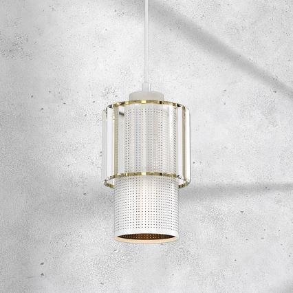 Chandelier on a string BLANCO 1xE27/60W/230V white