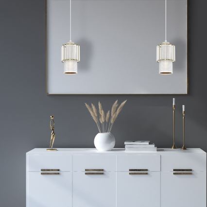 Chandelier on a string BLANCO 1xE27/60W/230V white