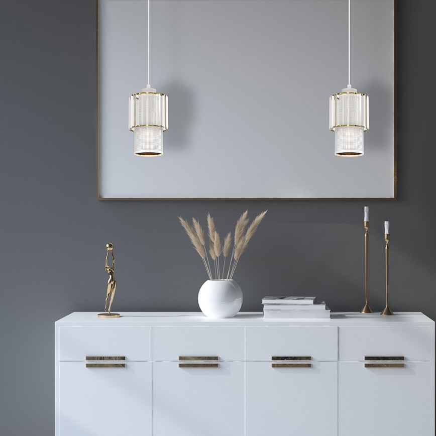 Chandelier on a string BLANCO 1xE27/60W/230V white