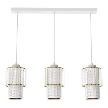 Chandelier on a string BLANCO 3xE27/60W/230V white