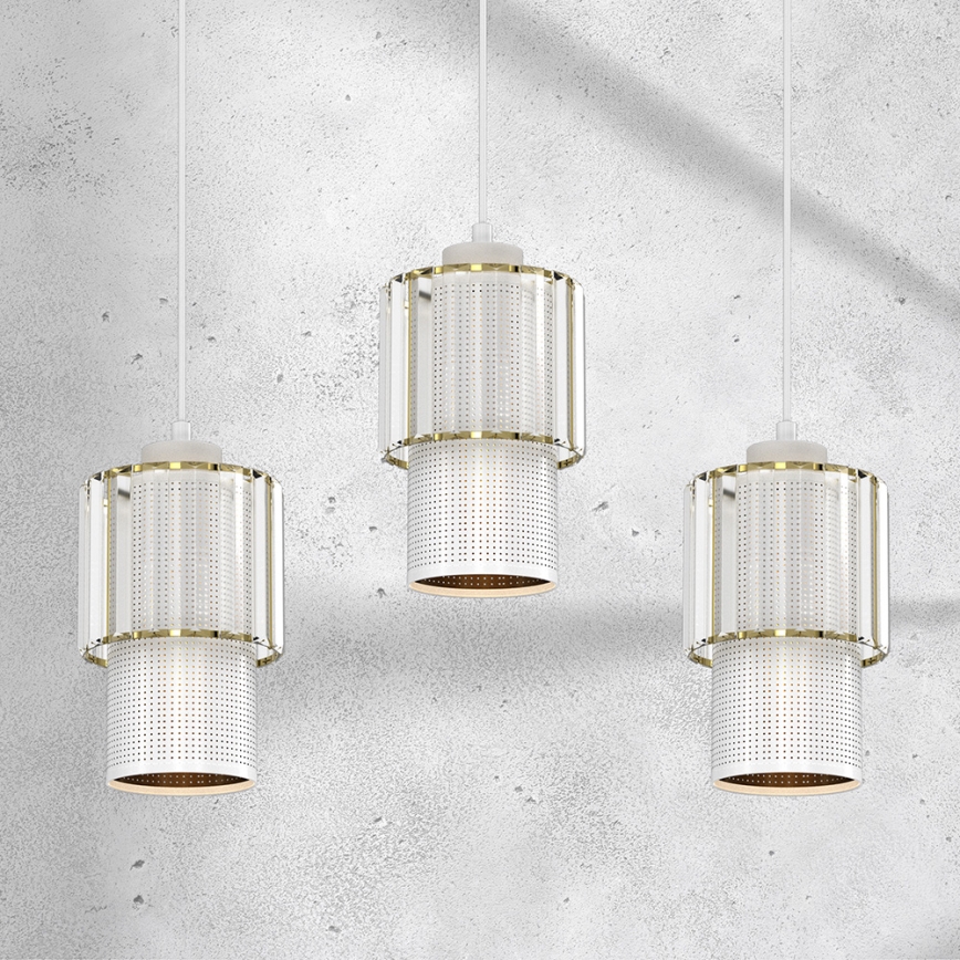 Chandelier on a string BLANCO 3xE27/60W/230V white