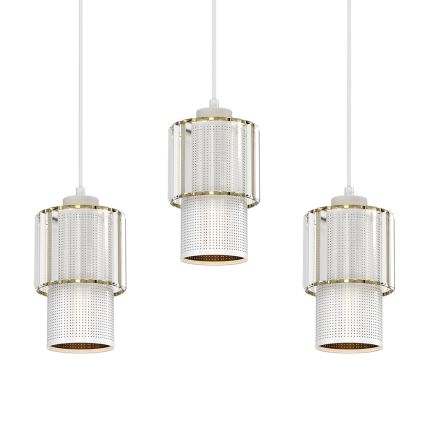 Chandelier on a string BLANCO 3xE27/60W/230V white