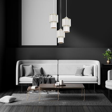 Chandelier on a string BLANCO 3xE27/60W/230V white