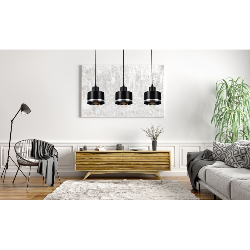 Chandelier on a string BODO SILVER 3xE27/60W/230V