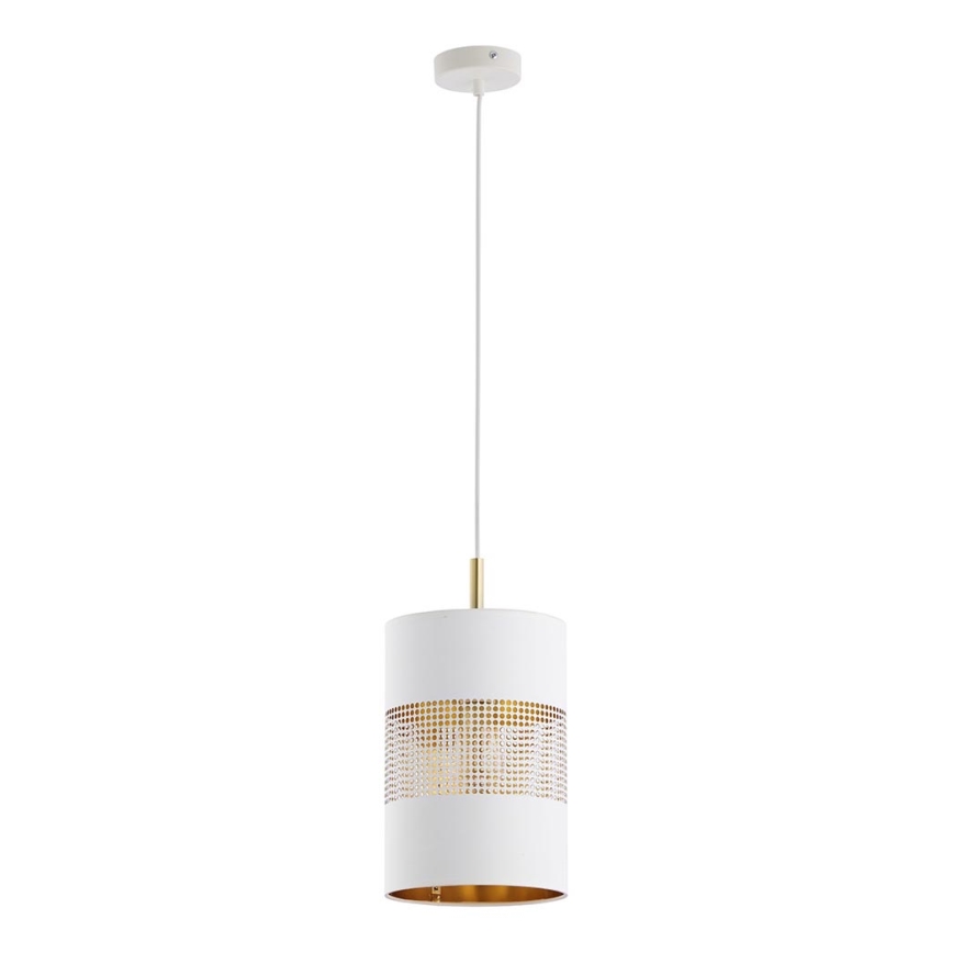 Chandelier on a string BOGART 1xE27/15W/230V white/gold