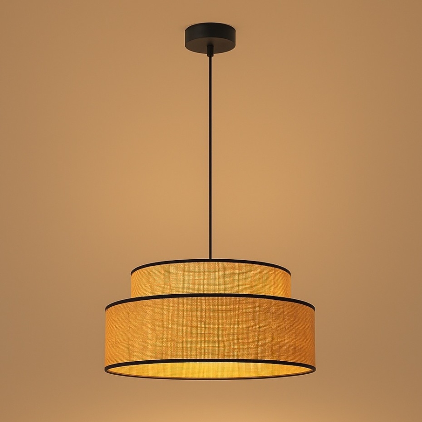Chandelier on a string BOHO 1xE27/60W/230V beige