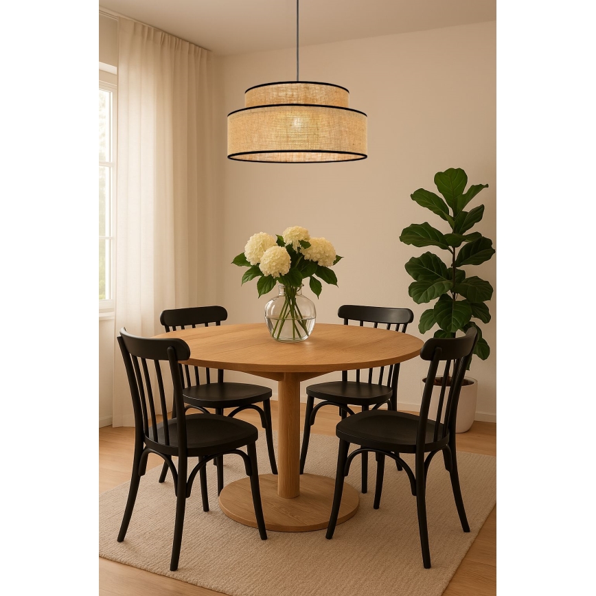 Chandelier on a string BOHO 1xE27/60W/230V beige
