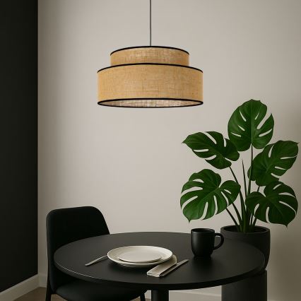 Chandelier on a string BOHO 1xE27/60W/230V beige
