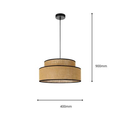 Chandelier on a string BOHO 1xE27/60W/230V beige