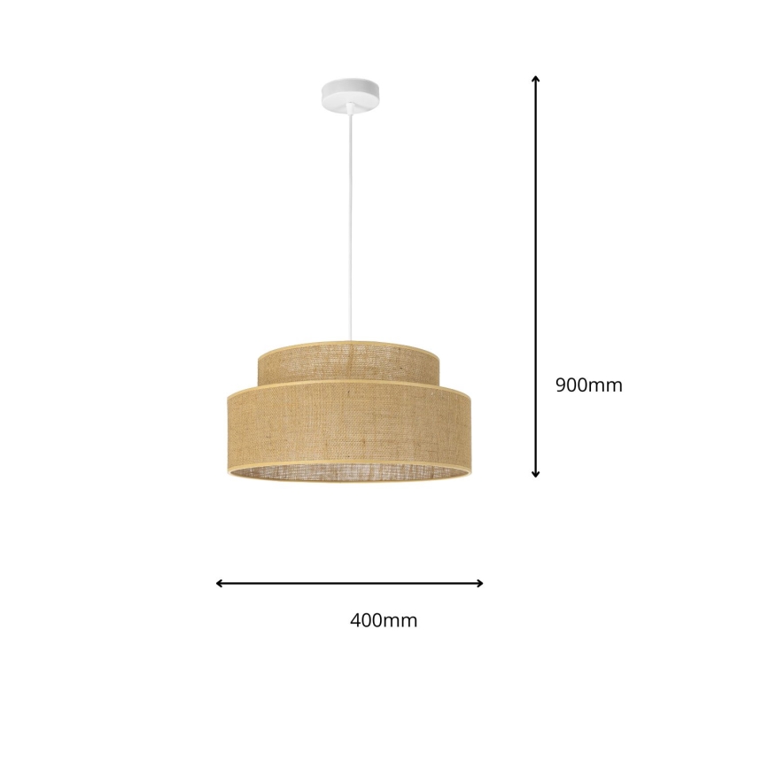 Chandelier on a string BOHO 1xE27/60W/230V beige