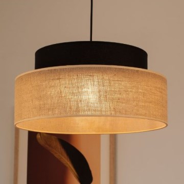 Chandelier on a string BOHO 1xE27/60W/230V black/beige